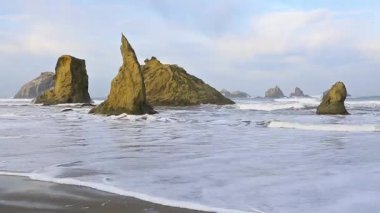 Timelapse Pasifik kıyısında sörf