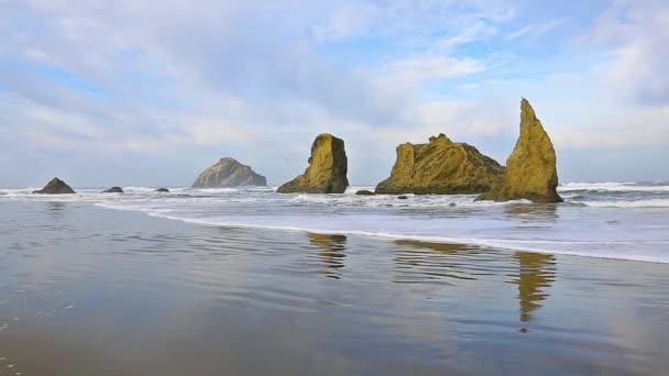 Surf on the Pacific Coast — Stock Video