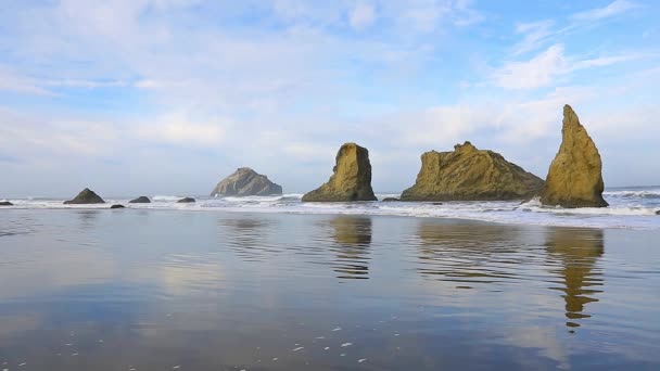 Surf en la costa del Pacífico — Vídeo de stock