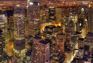 New York'ta gece görünümü