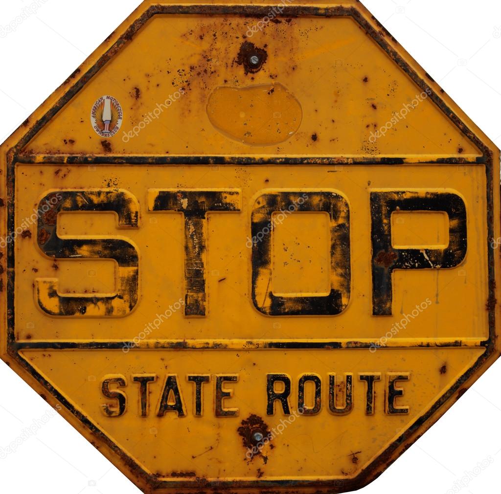 Rusted stop Sign