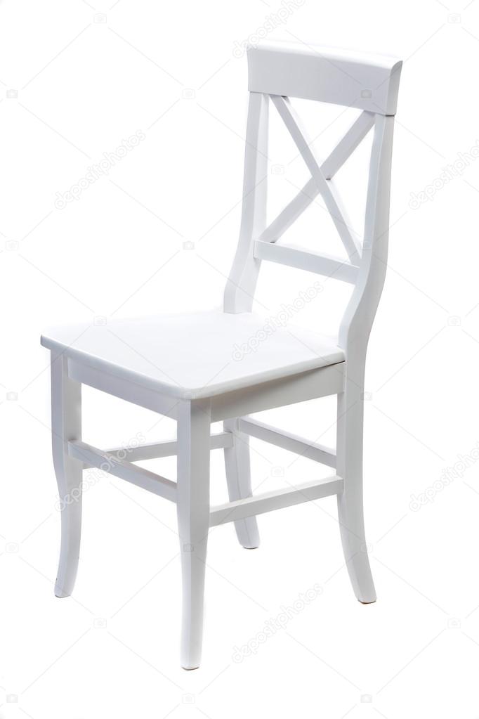 White wooden chair