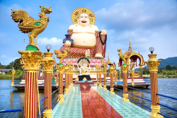 Smějící se Buddha socha bohatství — Stock fotografie