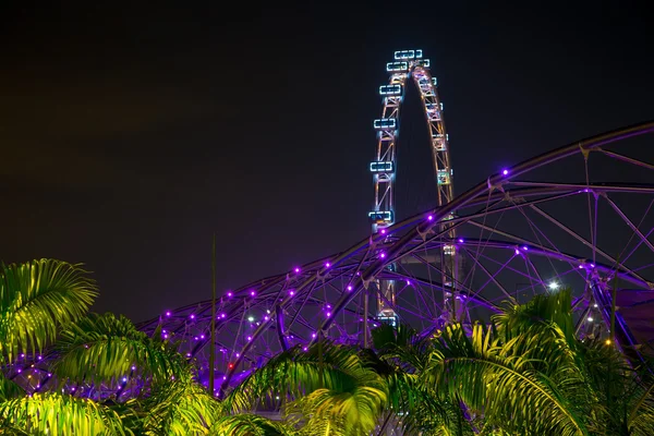 Ponte DNA no fundo do panfleto de Singapura — Fotografia de Stock