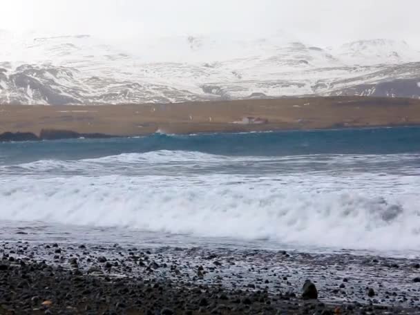 Waves crashing on the coast — Stock Video