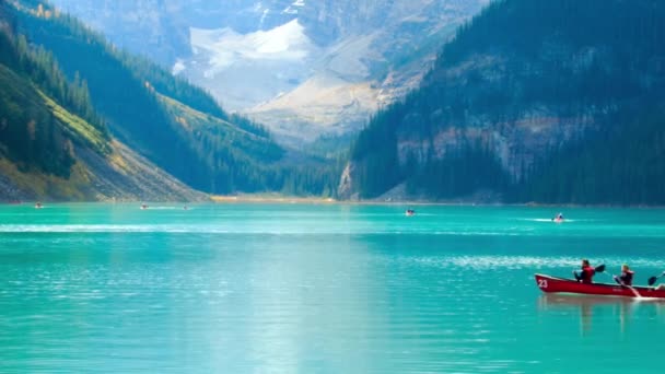 Lake Louise kajakarstwo — Wideo stockowe