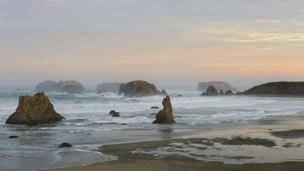 在太平洋海岸冲浪 — 图库视频影像