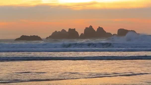 Surf en la costa del Pacífico — Vídeos de Stock