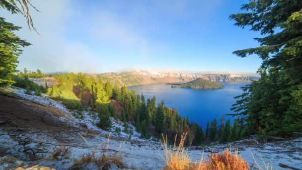 Kráterové jezero timelapse — Stock video