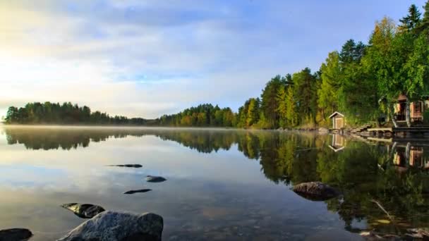 Восход солнца в л, Финляндия — стоковое видео