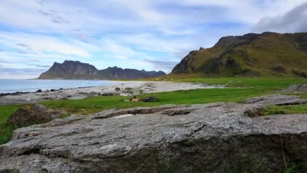 Timelapse à la plage de Lofoten 