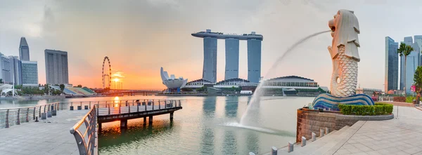 Singapura panorama da manhã — Fotografia de Stock