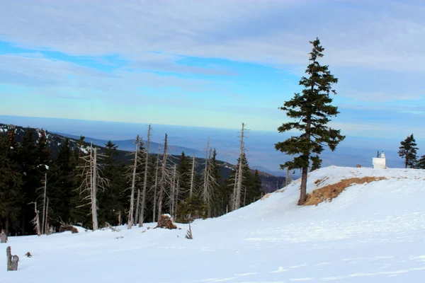 Kış Karkonoska geçişte.