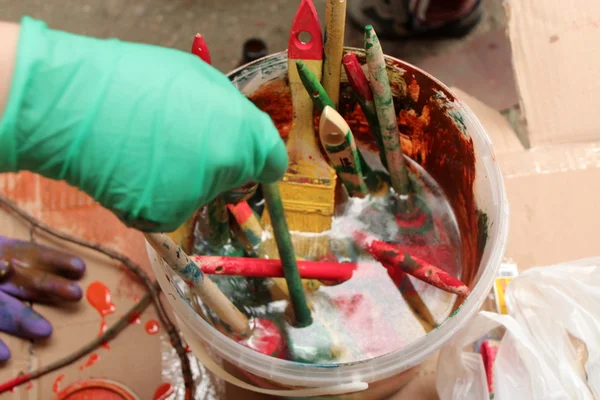 Colorful spring cleaning. — Stock Photo, Image