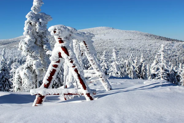 Krajobraz górski zimą. — Zdjęcie stockowe