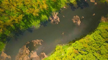 Nehir manzarasında uçmak