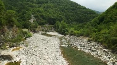 Bir yaz gününde nehir yatağında uçmak
