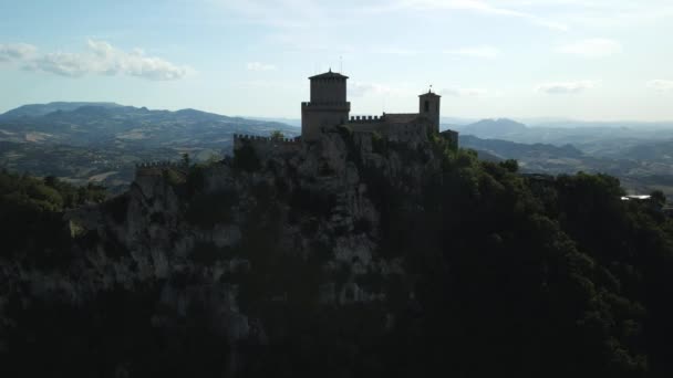 San Marino, İtalya üzerinde uçuş — Stok video