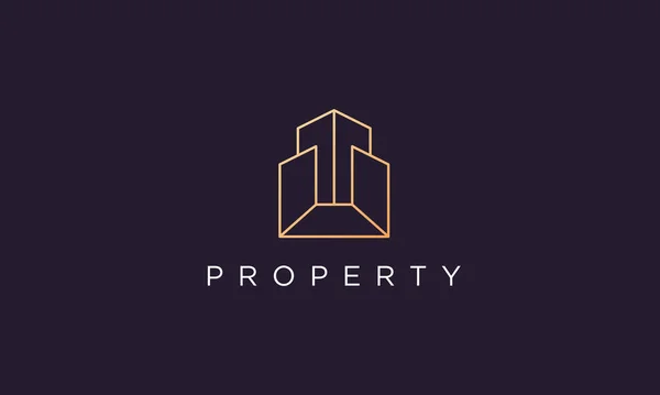 Diseño Del Logotipo Propiedad Inmobiliaria Lujo Con Clase Estilo Profesional — Archivo Imágenes Vectoriales