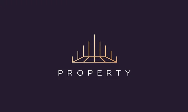 Luxo Elegante Apartamento Imobiliário Design Logotipo Abstrato Estilo Simples Moderno —  Vetores de Stock