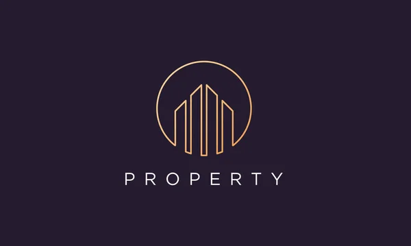 Design Logotipo Luxo Elegante Para Agente Imobiliário Estilo Simples Moderno —  Vetores de Stock