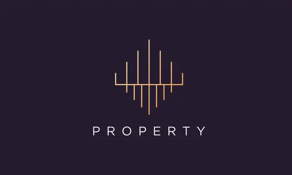 Modèle Conception Logo Pour Une Entreprise Immobilière Luxe Chic Dans — Image vectorielle