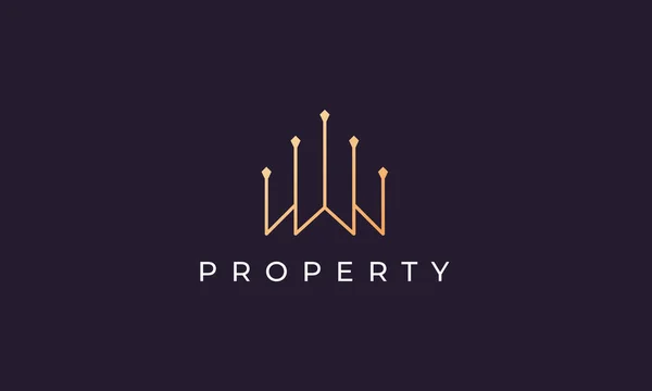 Modèle Conception Logo Pour Une Entreprise Immobilière Luxe Chic Dans — Image vectorielle