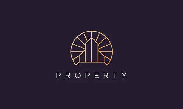 Luxury High Class Property Abstract Logo Design Simple Modern Style — Stock Vector