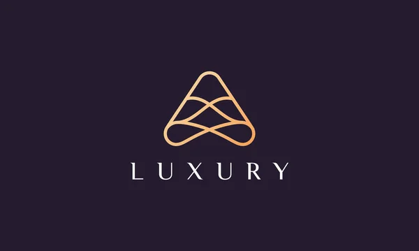 Carta Abstrata Logotipo Linha Estilo Moderno Luxo —  Vetores de Stock