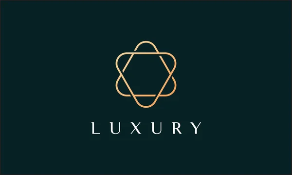 Logotipo Triângulo Linha Abstrata Estilo Moderno Luxuoso — Vetor de Stock