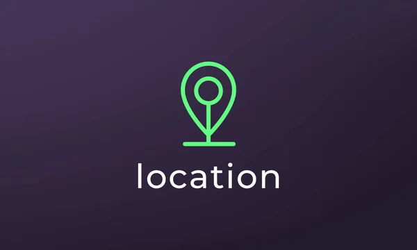 Simpelt Pin Position Logo Abstrakt Destination Placering Ikon Rute Retning – Stock-vektor