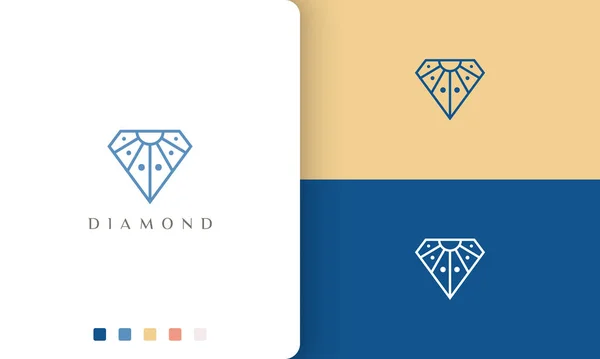 Unique Diamond Logo Simple Modern Style — Stock Vector