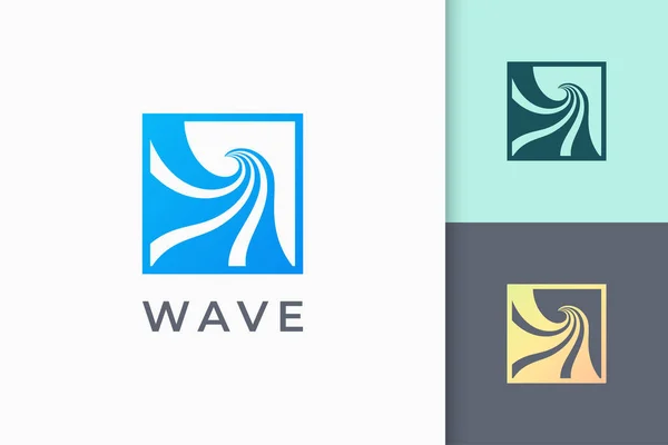 Logo Ocean Wave Surf Simple Moderne — Image vectorielle