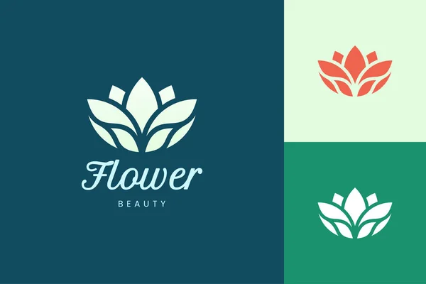 Logovorlage Für Salon Oder Wellness Abstrakter Blütenform — Stockvektor