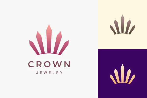 Corona Logotipo Joyería Forma Lujo Simple Representan Rey Reina — Archivo Imágenes Vectoriales