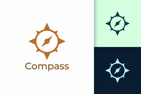 Λογότυπο Compass Μοντέρνο Σχήμα Αντιπροσωπεύουν Περιπέτεια Και Επιβίωση — Διανυσματικό Αρχείο