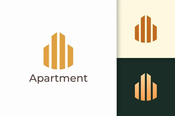 Logotipo Propriedade Apartamento Simples Limpo Para Negócios Imobiliários —  Vetores de Stock