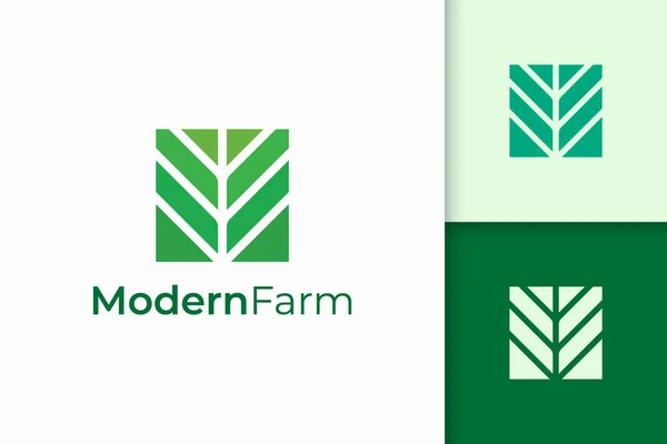 Logo Moderno Agricultura Agricultura Forma Geometría Abstracta — Vector de stock