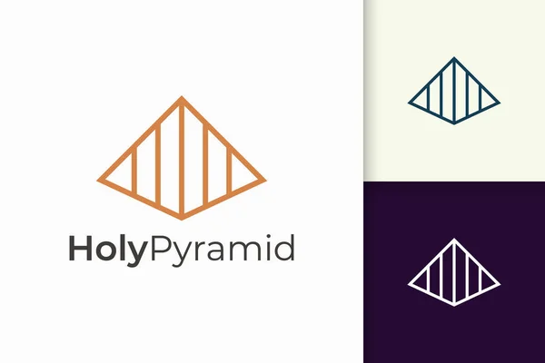 Логотип Пирамиды Треугольника Простой Современной Форме Подходит Технологической Компании — стоковый вектор