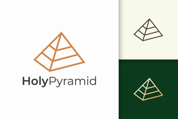 Логотип Пирамиды Треугольника Простой Современной Форме Подходит Технологической Компании — стоковый вектор