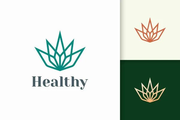 Beauty Health Logo Flower Shape Fit Vitamin Serum Product — Stock Vector