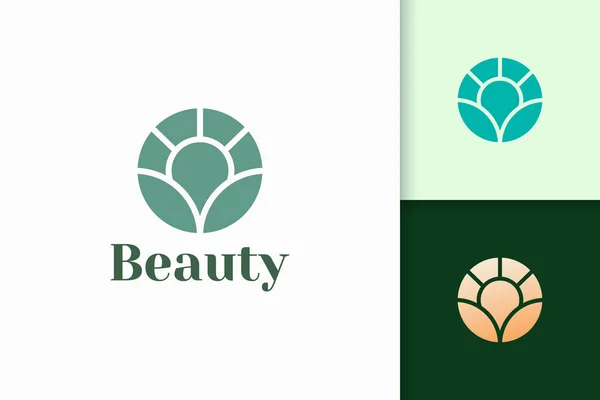 Логотип Квітки Абстрактній Формі Здоров Краси — стоковий вектор