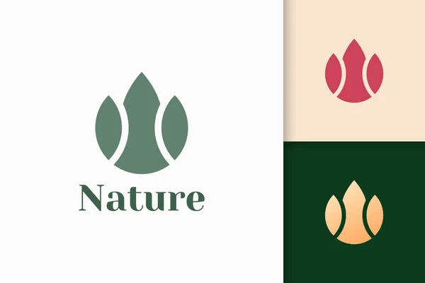 Abstraktes Blumenlogo Einfachen Und Luxuriösen Stil Für Gesundheit Und Schönheit — Stockvektor