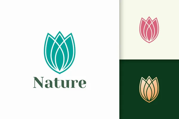 Çiçek Logosu Sağlık Güzellik Için Soyut Lüks Tarzdadır — Stok Vektör