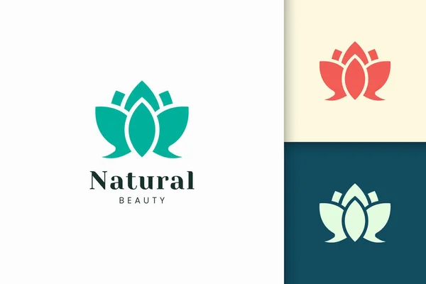 Blumenlogo Repräsentiert Gesundheit Und Schönheit Logo Einfacher Abstrakter Form — Stockvektor