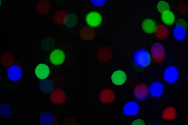 Bokeh Luz Abstracta Fiesta Noche Invierno Navidad Luces Borrosas Fondo — Foto de Stock