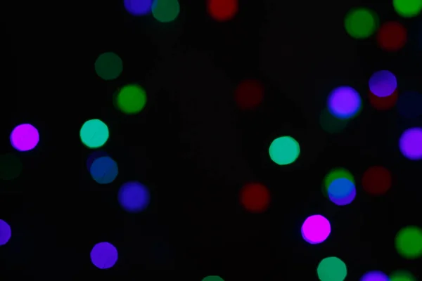 Abstracte Licht Bokeh Nachts Feest Winter Kerstmis Wazig Lichten Bokeh — Stockfoto