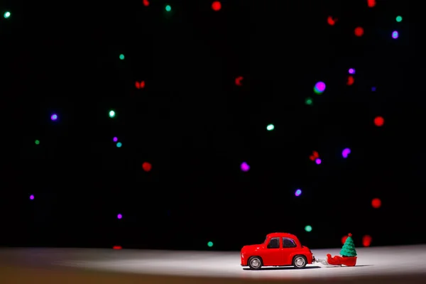 Irkoetsk Rusland November 2020 Kerstauto Met Een Slee Met Een — Stockfoto