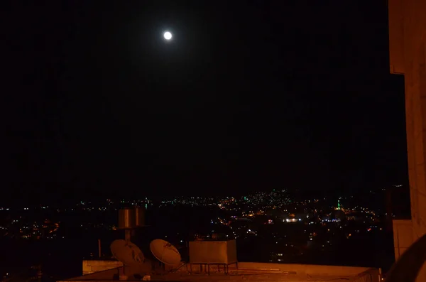 Ночь в Вифлееме. Древний город, где родился Иисус Христос. — стоковое фото
