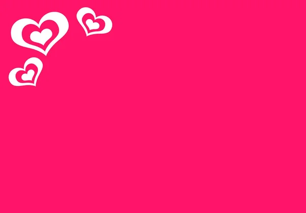 Valentinstag Muttertag Oder Frauentag Pinkfarbener Hintergrund Weiße Und Rosa Herzen — Stockfoto